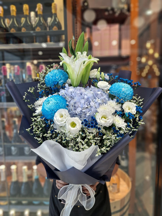 Букет «Синяя элегантность»