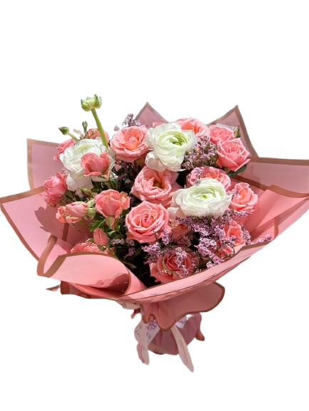 Gentle Pink and White