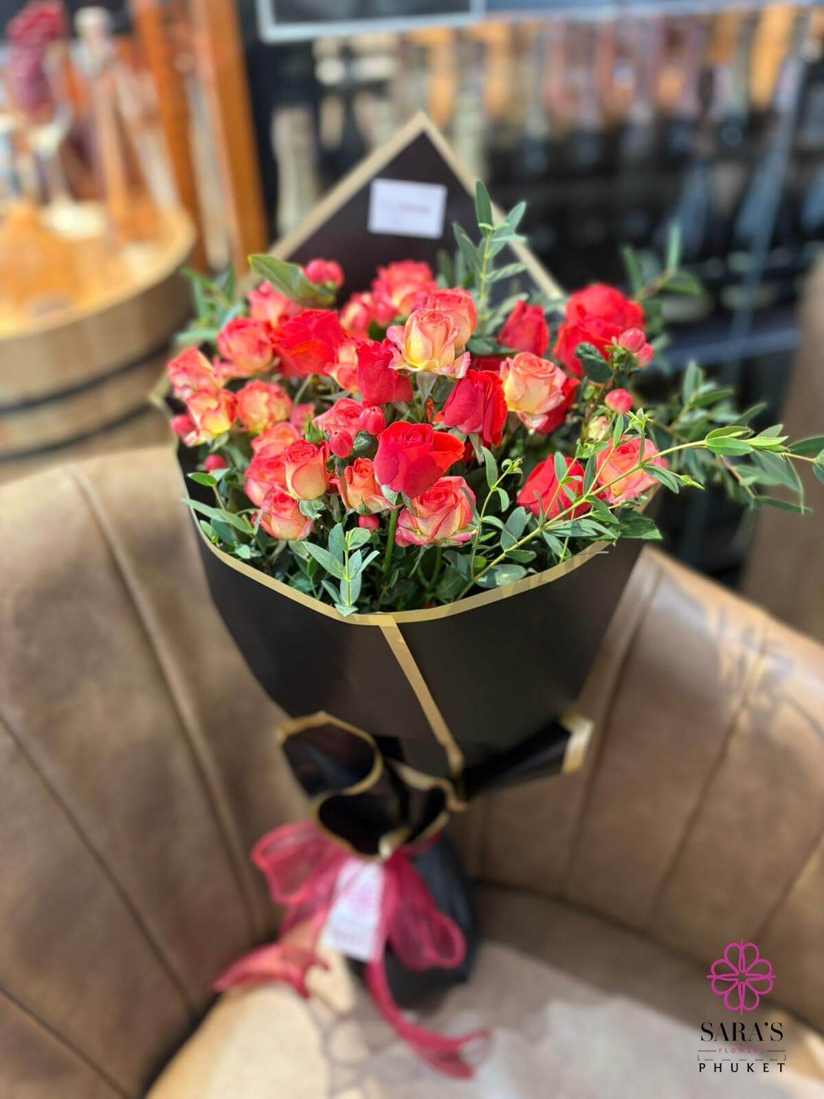 Wild About You bouquet is bursting with passionate colour