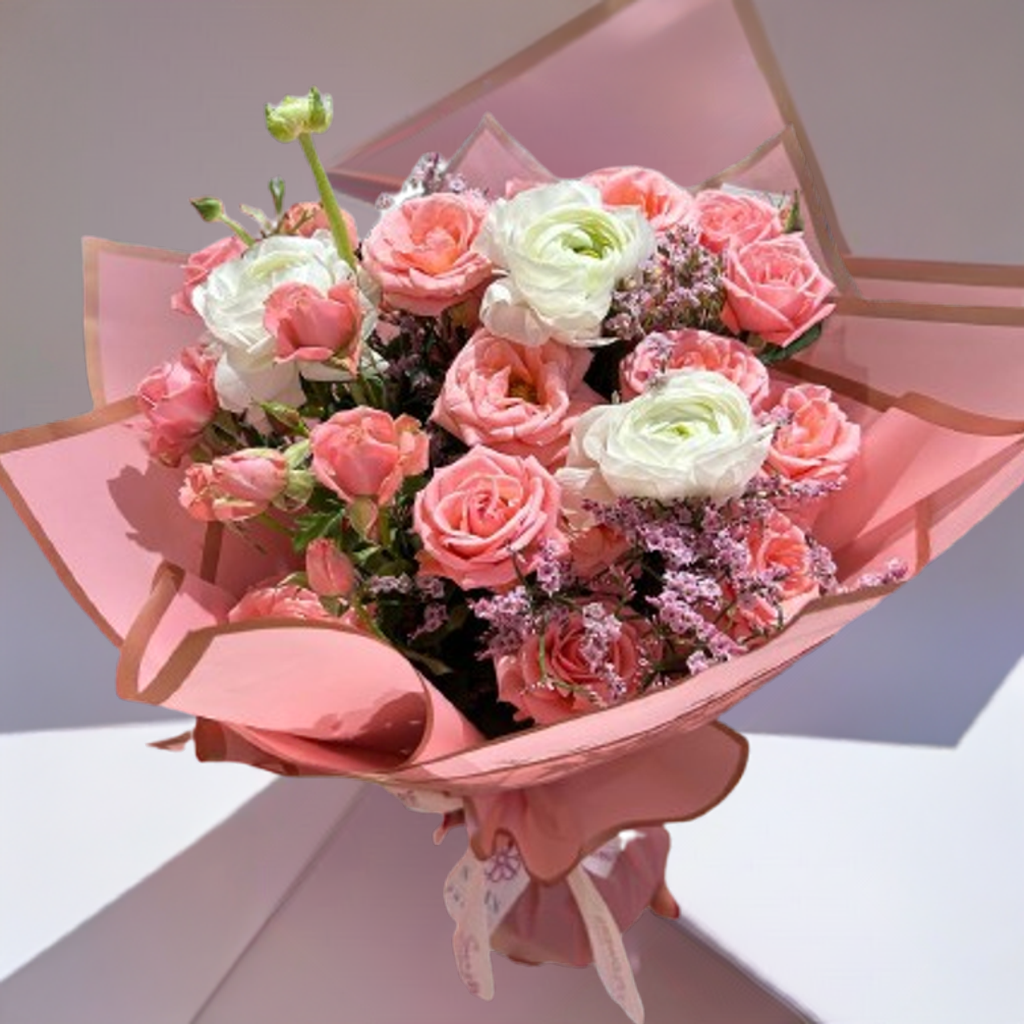 Gentle Pink and White
