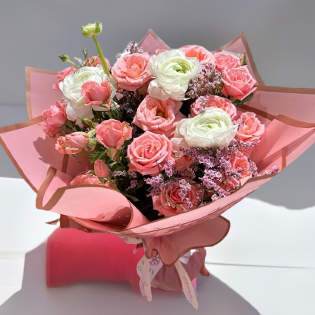 Gentle Pink and White