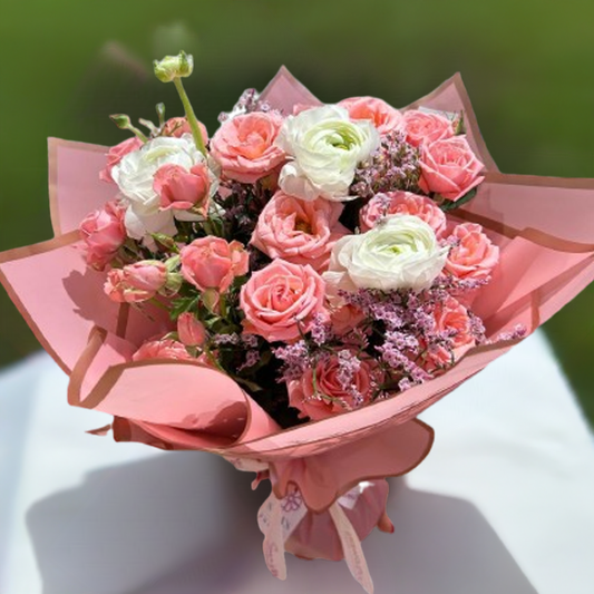 Gentle Pink and White