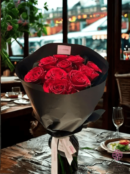 Classic bouquet of 10 red roses by Sara’s Flowers Phuket