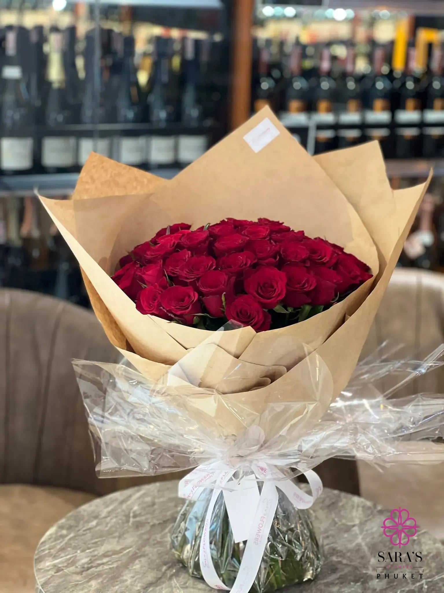 Luxury bouquet of 50 red roses by Sara’s Flowers Phuket