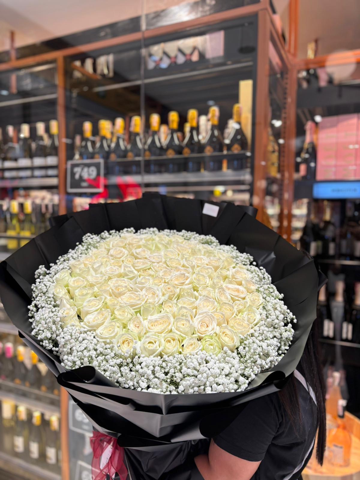 The Ultimate White Rose Bouquet