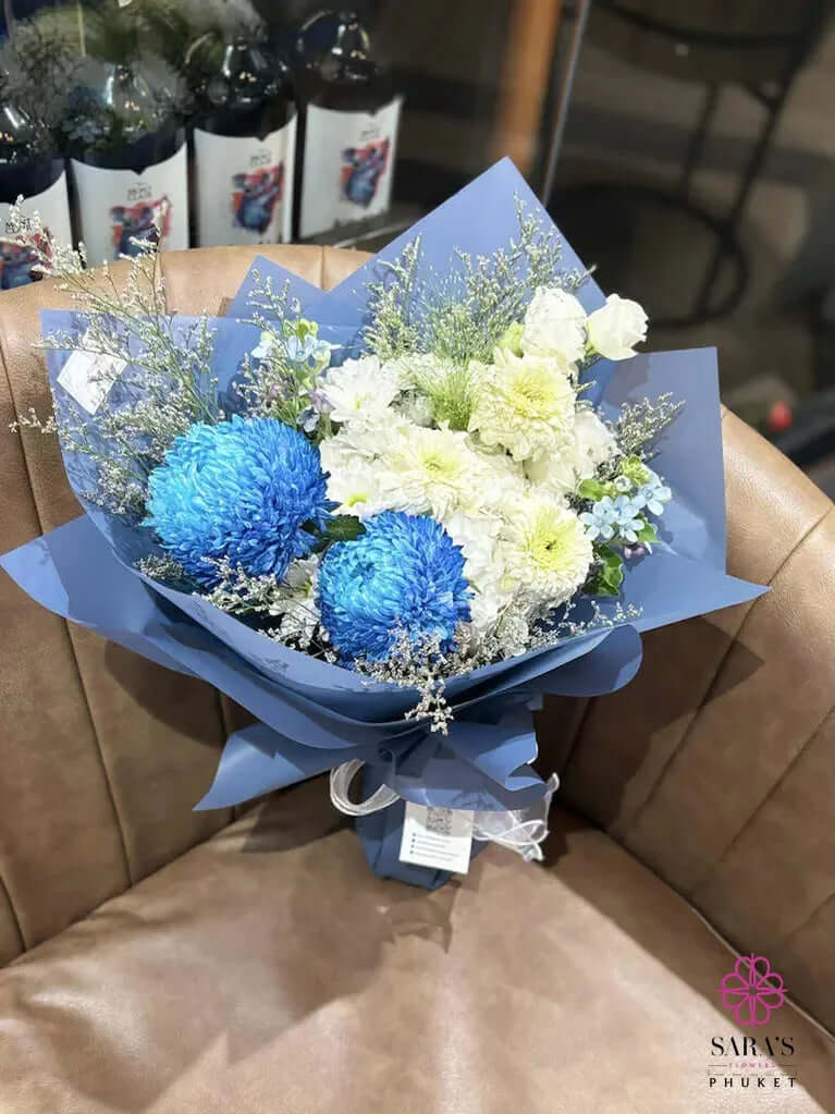 Elegant blue hydrangea flower bouquet Phuket