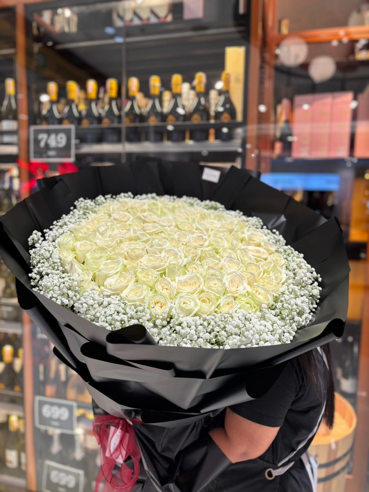 The Ultimate White Rose Bouquet