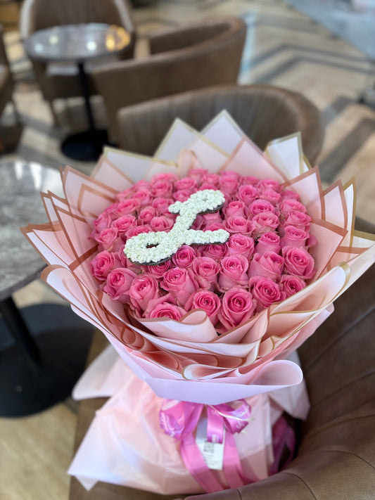 60 pink roses