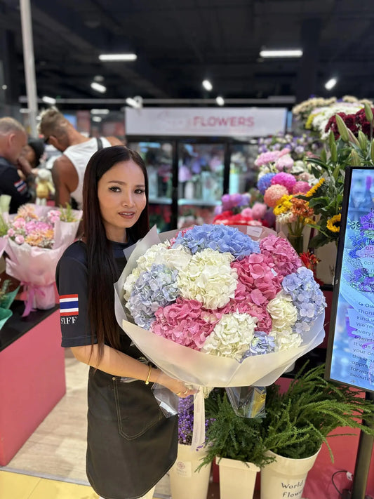Grand Luxury Hydrangea Bouquet — Pink • Blue • White